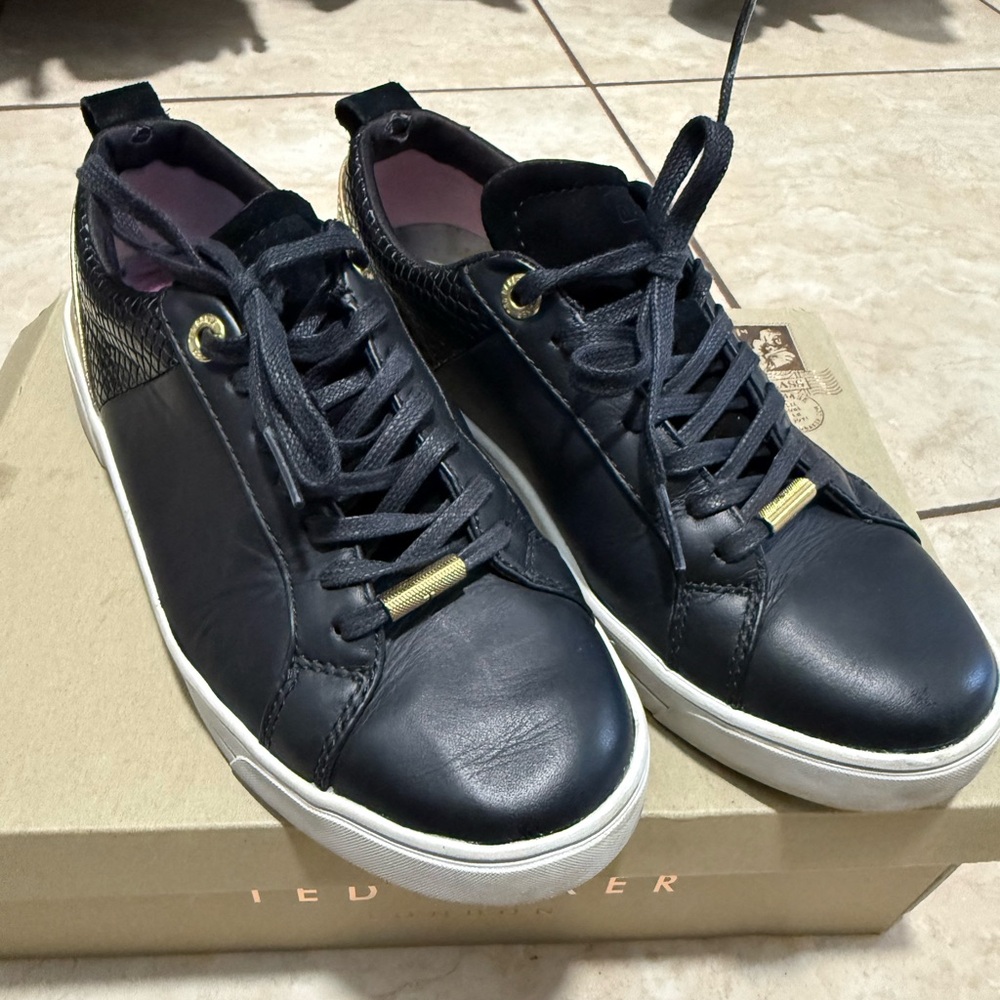 Ted Baker Black and Gold Women’s Sneakers